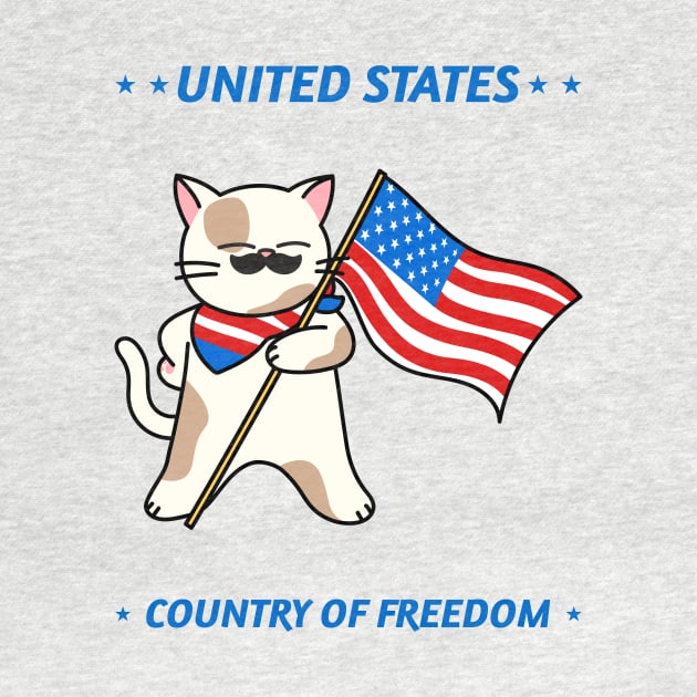 United States country of freedom by Purrfect Shop